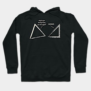 Nerdy Triangles Talking - Funny Geometry Hoodie